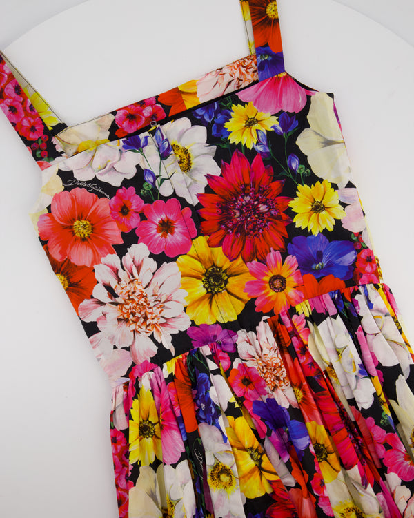 Dolce Gabbana Floral Poplin Midi Dress Size IT 38 (UK 6)