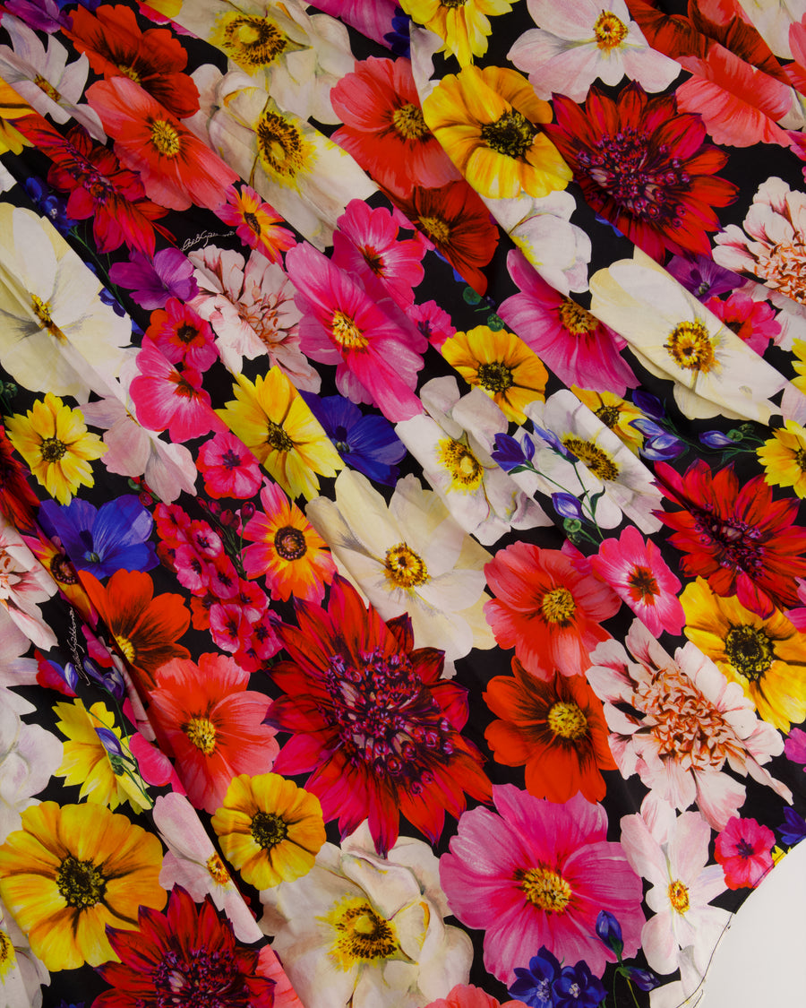 Dolce Gabbana Floral Poplin Midi Dress Size IT 38 (UK 6)
