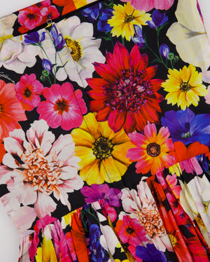 Dolce Gabbana Floral Poplin Midi Dress Size IT 38 (UK 6)