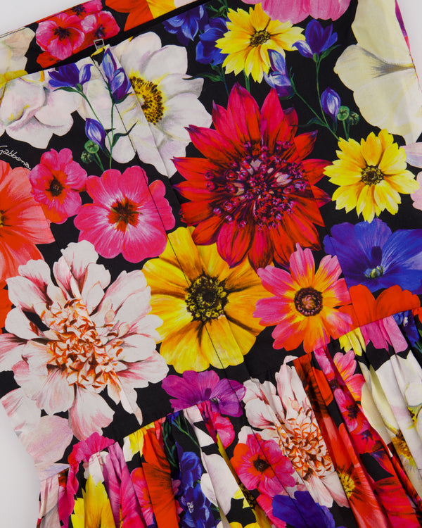 Dolce Gabbana Floral Poplin Midi Dress Size IT 38 (UK 6)