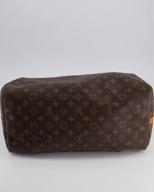 Louis Vuitton Brown Monogram Canvas Speedy 40 Bag with Gold Hardware