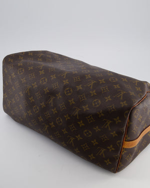 Louis Vuitton Brown Monogram Canvas Speedy 40 Bag with Gold Hardware