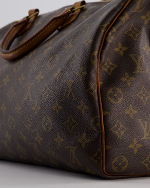 Louis Vuitton Brown Monogram Canvas Speedy 40 Bag with Gold Hardware