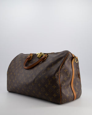 Louis Vuitton Brown Monogram Canvas Speedy 40 Bag with Gold Hardware