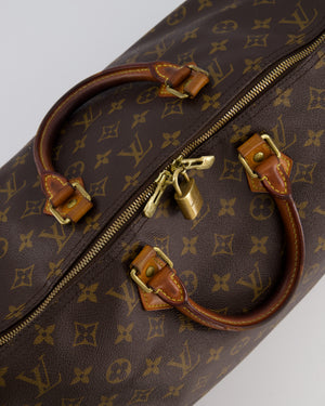 Louis Vuitton Brown Monogram Canvas Speedy 40 Bag with Gold Hardware