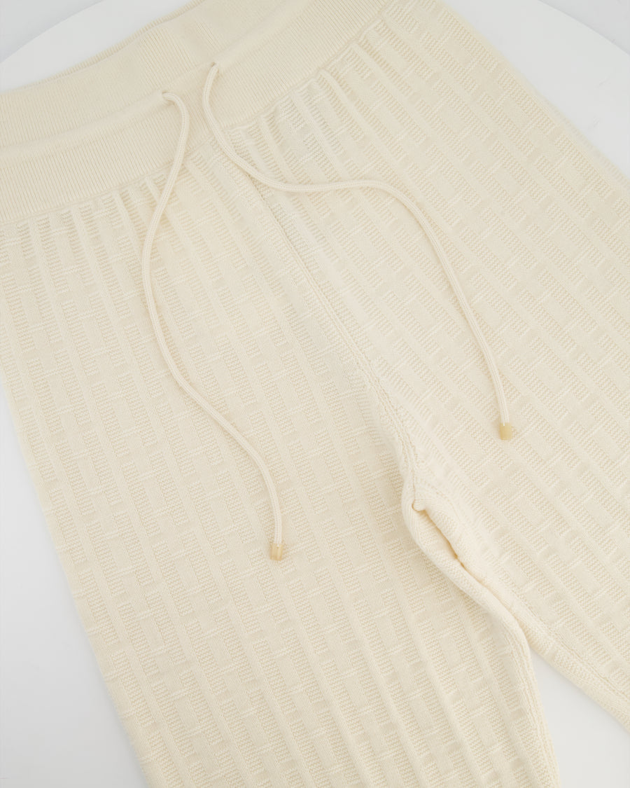 Hermes "H" Wool Jogging Pants In Blanc Naturel Size FR 40 (UK 12)