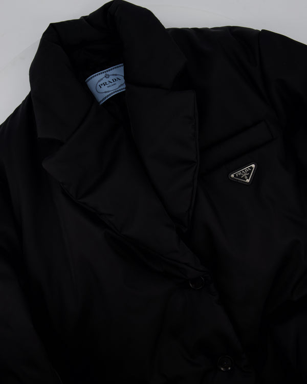 Prada Black Re-Nylon Puffer Jacket Size IT 38 (UK 6)