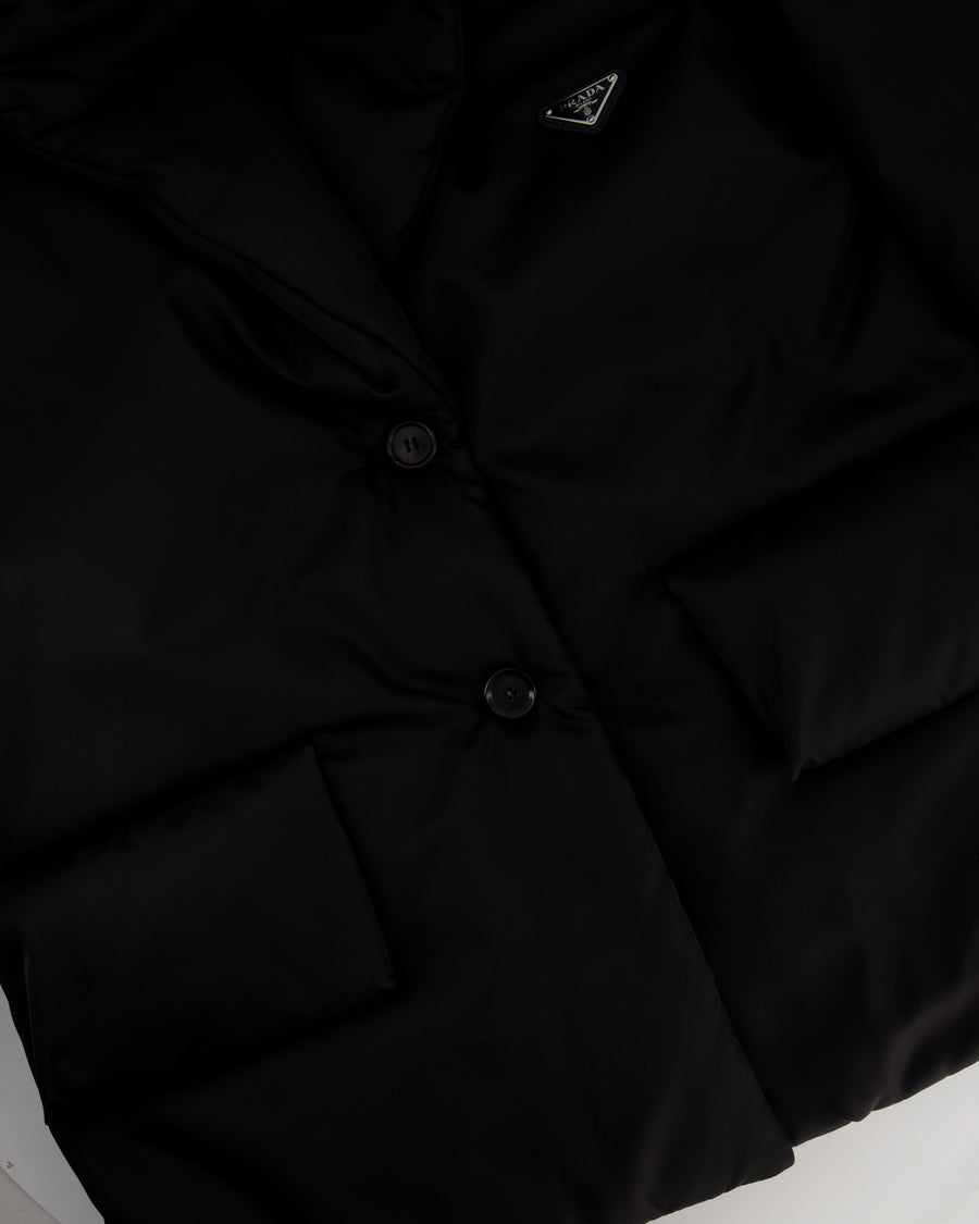 Prada Black Re-Nylon Puffer Jacket Size IT 38 (UK 6)