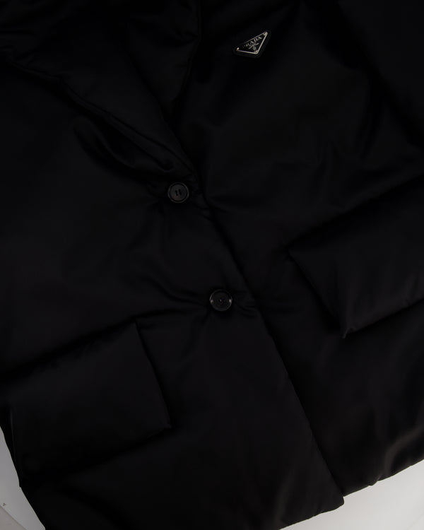 Prada Black Re-Nylon Puffer Jacket Size IT 38 (UK 6)