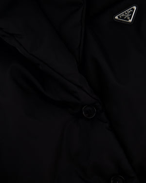 Prada Black Re-Nylon Puffer Jacket Size IT 38 (UK 6)