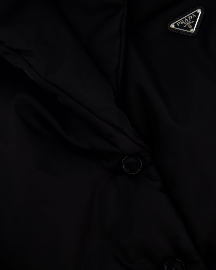 Prada Black Re-Nylon Puffer Jacket Size IT 38 (UK 6)