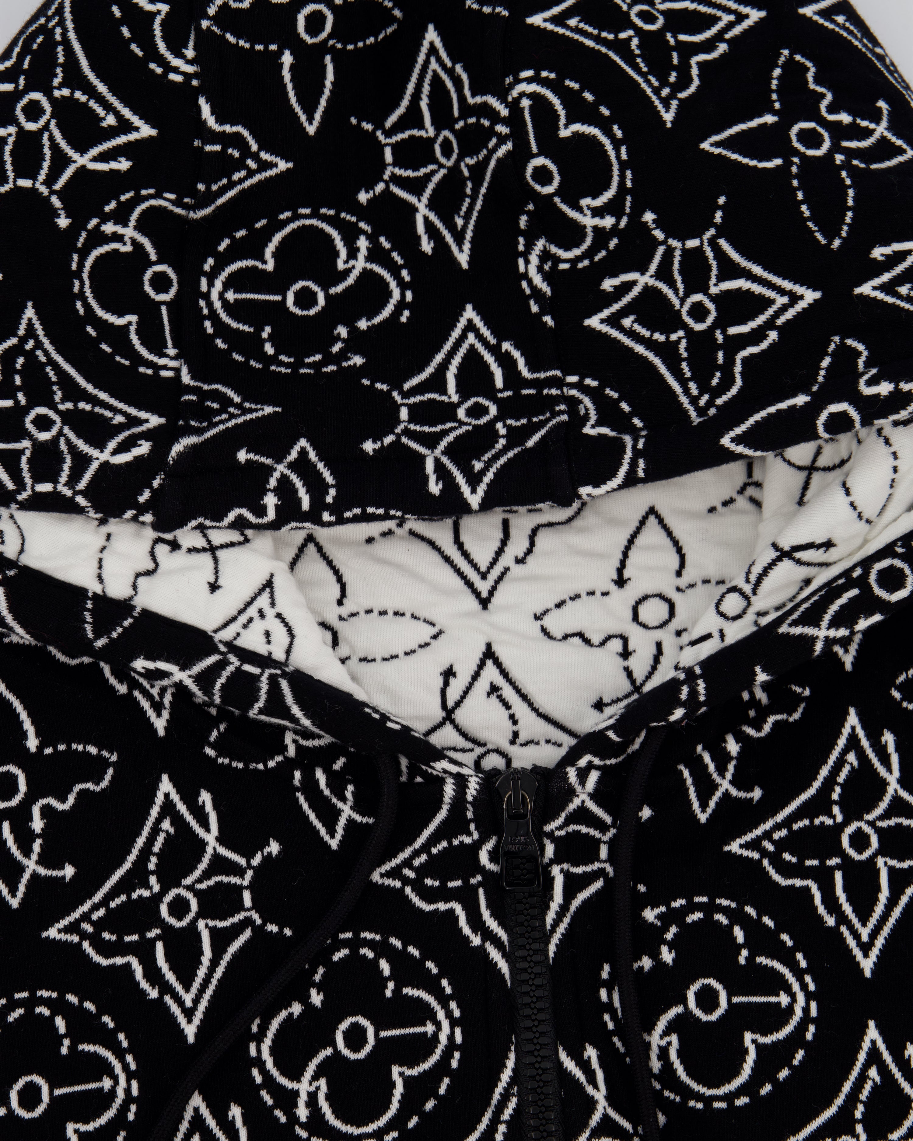 Louis Vuitton x NBA Mens Strategic Flowers Black and White Quilted