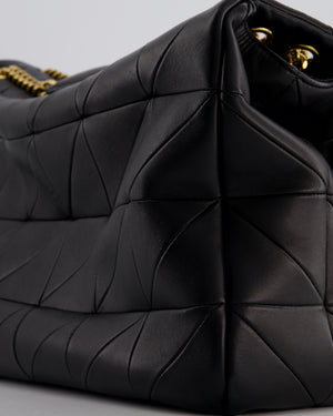 Saint Laurent Black Jamie XL 4.3 Shoulder Bag in Lambskin Leather with Gold Hardware