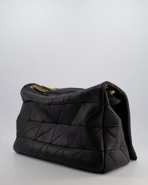 Saint Laurent Black Jamie XL 4.3 Shoulder Bag in Lambskin Leather with Gold Hardware