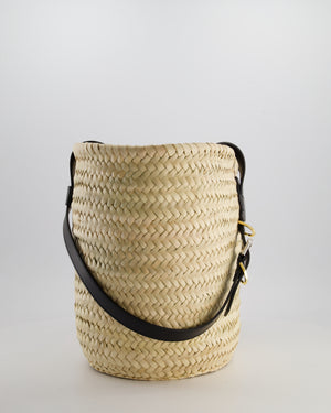 Givenchy Voyou Natural and Beige Straw Basket with Leather logo Bag