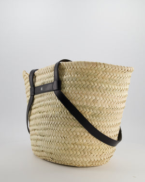 Givenchy Voyou Natural and Beige Straw Basket with Leather logo Bag