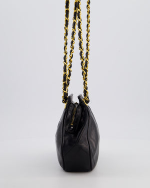 *FIRE PRICE* Chanel Vintage Black Small Camera Bag in Lambskin Leather with Tassel Detail and Gold Hardware