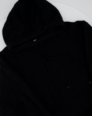 Hermès Black Voyage Knit Hoodie Size FR 40 (UK 12)