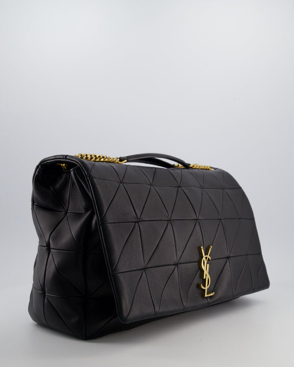 Saint Laurent Black Jamie XL 4.3 Shoulder Bag in Lambskin Leather with Gold Hardware