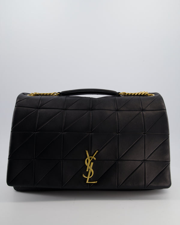 Saint Laurent Black Jamie XL 4.3 Shoulder Bag in Lambskin Leather with Gold Hardware