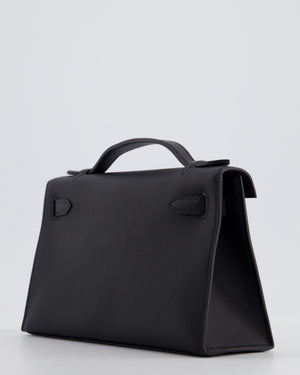 *SUPER RARE* Hermès Kelly Pochette Bag in Noir Swift Leather with Gold Hardware