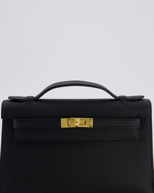 *SUPER RARE* Hermès Kelly Pochette Bag in Noir Swift Leather with Gold Hardware