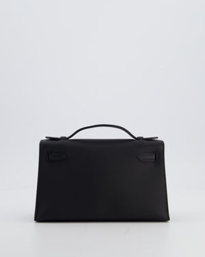 *SUPER RARE* Hermès Kelly Pochette Bag in Noir Swift Leather with Gold Hardware