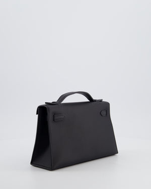*SUPER RARE* Hermès Kelly Pochette Bag in Noir Swift Leather with Gold Hardware