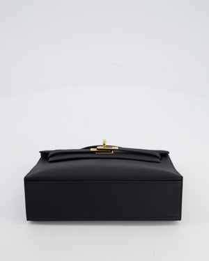 *SUPER RARE* Hermès Kelly Pochette Bag in Noir Swift Leather with Gold Hardware