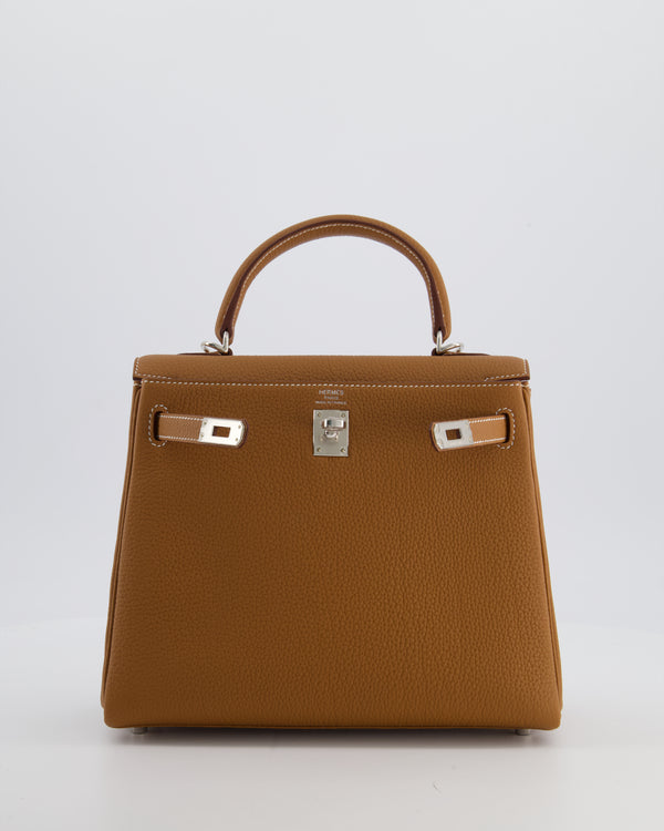 *RARE* Hermès Kelly Bag 25cm in Gold with Togo Leather and Palladium Hardware