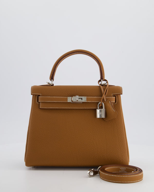 *RARE* Hermès Kelly Bag 25cm in Gold with Togo Leather and Palladium Hardware
