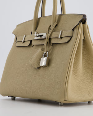 *RARE* Hermès Birkin 25 Retourne Bag in Trench Togo Leather with Palladium Hardware