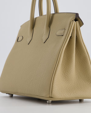 *RARE* Hermès Birkin 25 Retourne Bag in Trench Togo Leather with Palladium Hardware