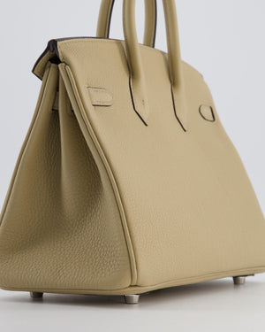*RARE* Hermès Birkin 25 Retourne Bag in Trench Togo Leather with Palladium Hardware