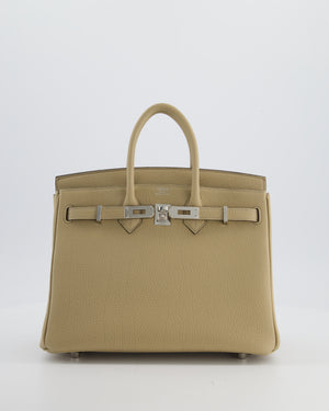 *RARE* Hermès Birkin 25 Retourne Bag in Trench Togo Leather with Palladium Hardware