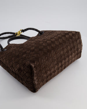 *HOT* Bottega Veneta Medium Andiamo Bag in Fondant Suede Intrecciato Leather with Gold Hardware RRP £4,250