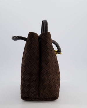 *HOT* Bottega Veneta Medium Andiamo Bag in Fondant Suede Intrecciato Leather with Gold Hardware RRP £4,250