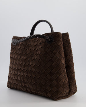 *HOT* Bottega Veneta Medium Andiamo Bag in Fondant Suede Intrecciato Leather with Gold Hardware RRP £4,250