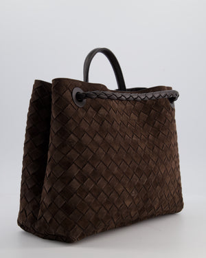 *HOT* Bottega Veneta Medium Andiamo Bag in Fondant Suede Intrecciato Leather with Gold Hardware RRP £4,250