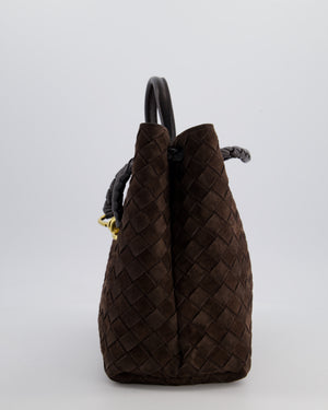 *HOT* Bottega Veneta Medium Andiamo Bag in Fondant Suede Intrecciato Leather with Gold Hardware RRP £4,250