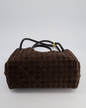 *HOT* Bottega Veneta Medium Andiamo Bag in Fondant Suede Intrecciato Leather with Gold Hardware RRP £4,250