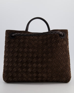 *HOT* Bottega Veneta Medium Andiamo Bag in Fondant Suede Intrecciato Leather with Gold Hardware RRP £4,250