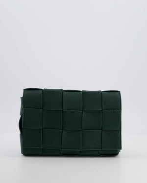 Bottega Veneta Forest Green Tofu Casette Bag with Gold Details