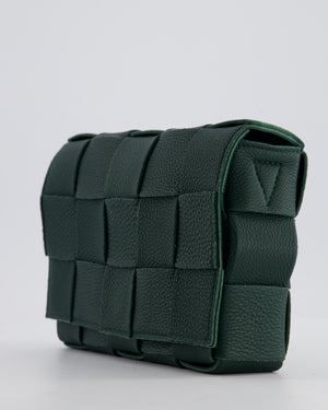 Bottega Veneta Forest Green Tofu Casette Bag with Gold Details