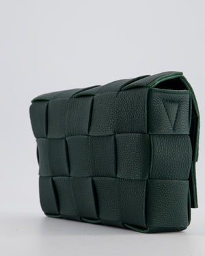 Bottega Veneta Forest Green Tofu Casette Bag with Gold Details