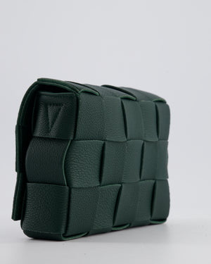 Bottega Veneta Forest Green Tofu Casette Bag with Gold Details