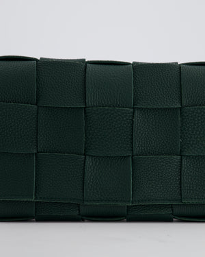 Bottega Veneta Forest Green Tofu Casette Bag with Gold Details