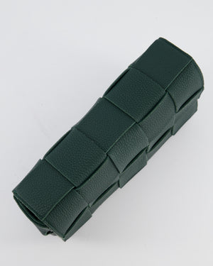 Bottega Veneta Forest Green Tofu Casette Bag with Gold Details