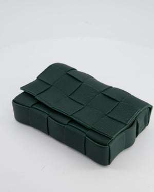 Bottega Veneta Forest Green Tofu Casette Bag with Gold Details