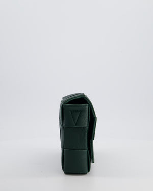 Bottega Veneta Forest Green Tofu Casette Bag with Gold Details